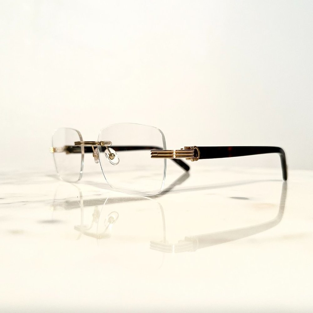 SOLD! Cartier Glasses Sunglasses C'decor Gold Tortoise - Picture 3 of 12